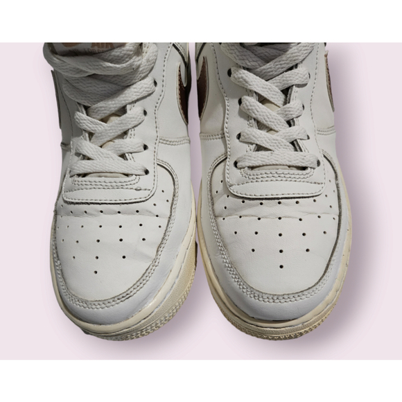 Nike Air Force 1 Low Summit White Metallic Red Bronze 314219-129 SZ 7Y - Picture 6 of 12